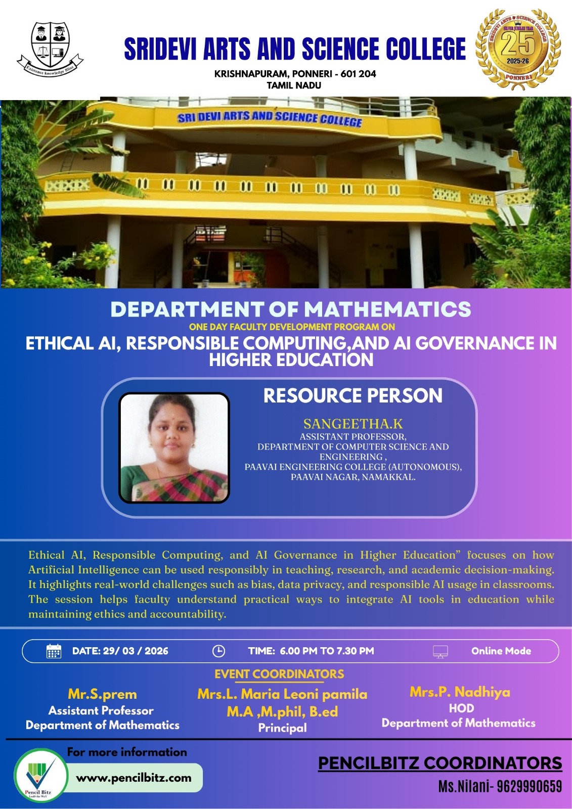 Sridevi Arts and Science College  